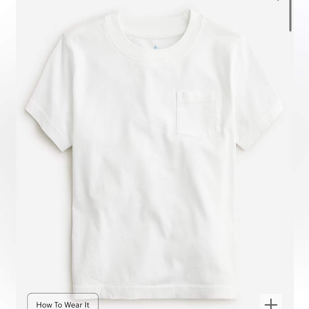 J crew Kids' new garment-dyed pocket T-shirt